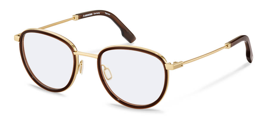 Rodenstock-Monturas de corrección-R8034-darkbrown/gold